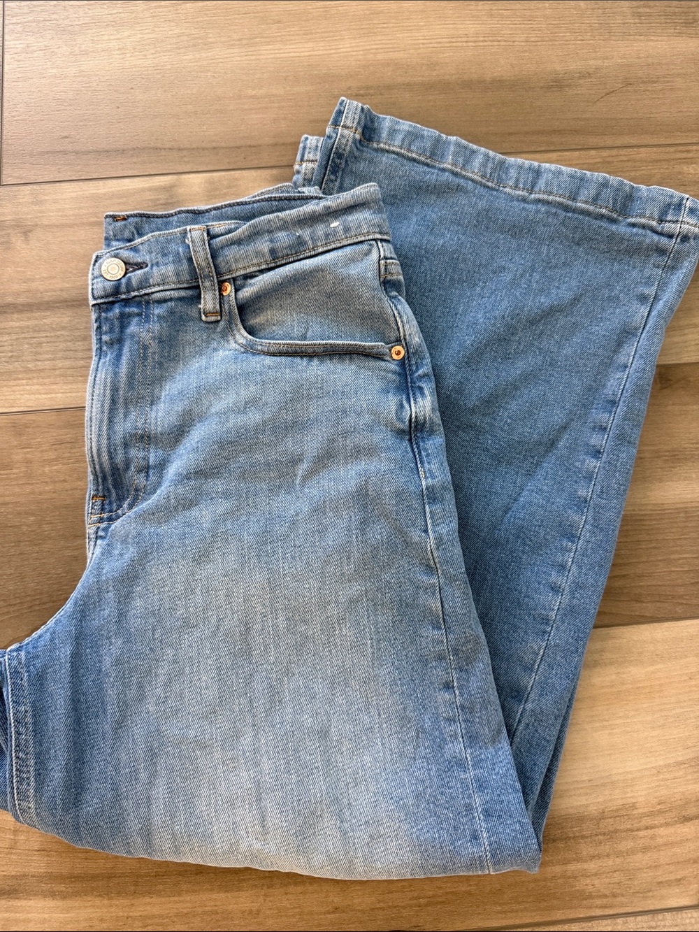 GAP High Rise Stride Ankle Light Blue Denim Jeans Size 8 $40 - Picture 3 of 3